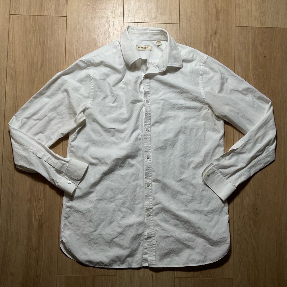 Burberry Mens classic white dress shirt tailored 16-41